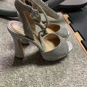 Steve Madden Glittering Silver Heels
